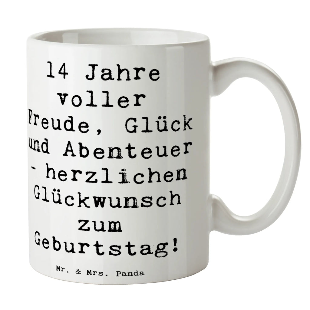 Tasse Spruch 14. Geburtstag Freude Tasse, Kaffeetasse, Teetasse, Becher, Kaffeebecher, Teebecher, Keramiktasse, Porzellantasse, Büro Tasse, Geschenk Tasse, Tasse Sprüche, Tasse Motive, Kaffeetassen, Tasse bedrucken, Designer Tasse, Cappuccino Tassen, Schöne Teetassen, Geburtstag, Geburtstagsgeschenk, Geschenk