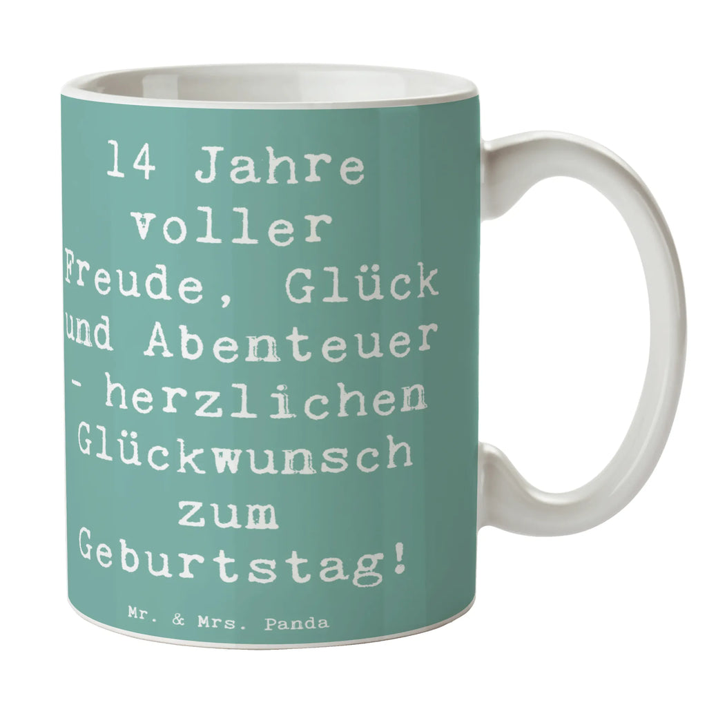 Tasse Spruch 14. Geburtstag Freude Tasse, Kaffeetasse, Teetasse, Becher, Kaffeebecher, Teebecher, Keramiktasse, Porzellantasse, Büro Tasse, Geschenk Tasse, Tasse Sprüche, Tasse Motive, Kaffeetassen, Tasse bedrucken, Designer Tasse, Cappuccino Tassen, Schöne Teetassen, Geburtstag, Geburtstagsgeschenk, Geschenk