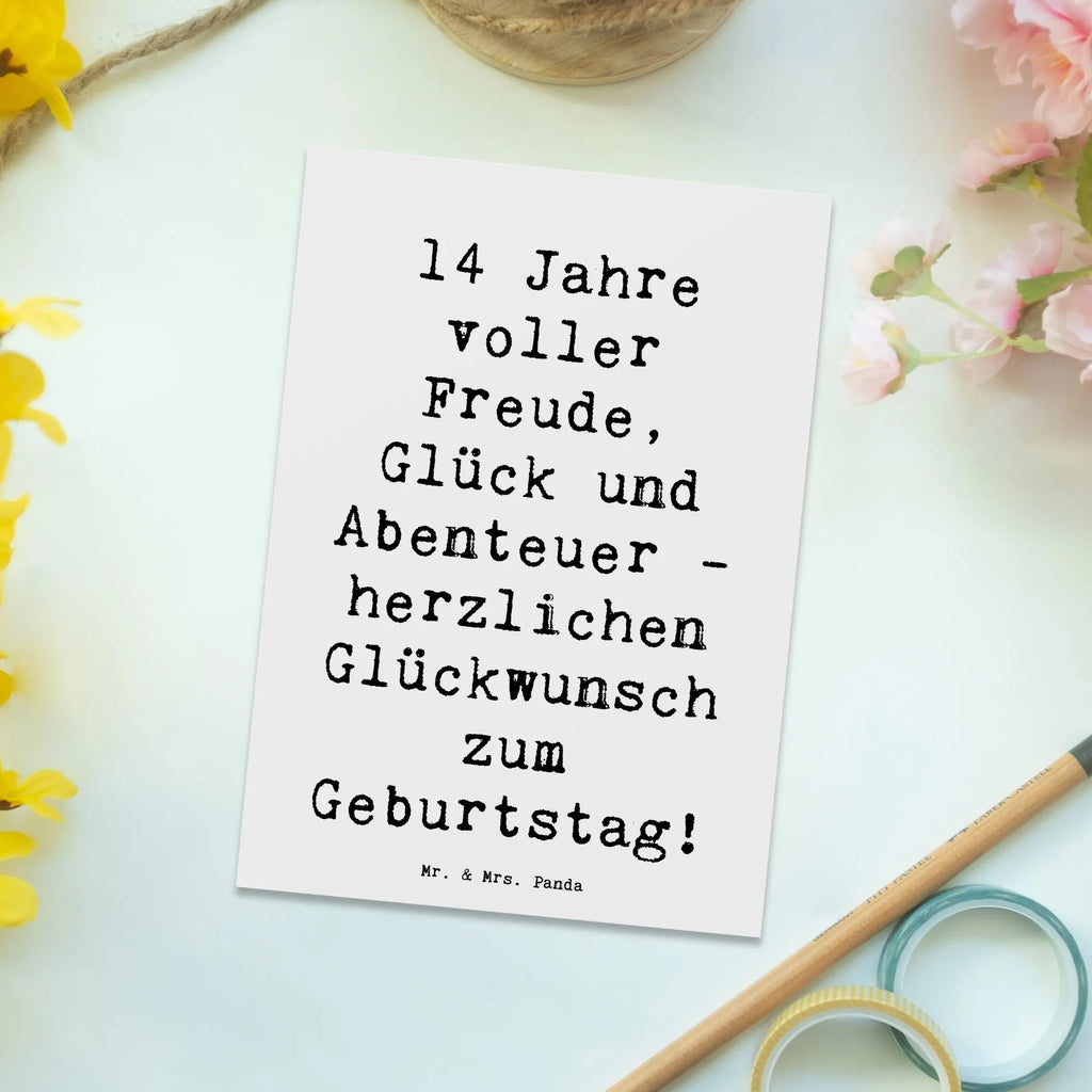 Postkarte Spruch 14. Geburtstag Freude Postkarte, Karte, Geschenkkarte, Grußkarte, Einladung, Ansichtskarte, Geburtstagskarte, Einladungskarte, Dankeskarte, Ansichtskarten, Einladung Geburtstag, Einladungskarten Geburtstag, Geburtstag, Geburtstagsgeschenk, Geschenk