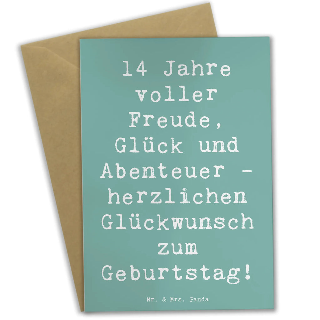 Grußkarte Spruch 14. Geburtstag Freude Grußkarte, Klappkarte, Einladungskarte, Glückwunschkarte, Hochzeitskarte, Geburtstagskarte, Karte, Ansichtskarten, Geburtstag, Geburtstagsgeschenk, Geschenk