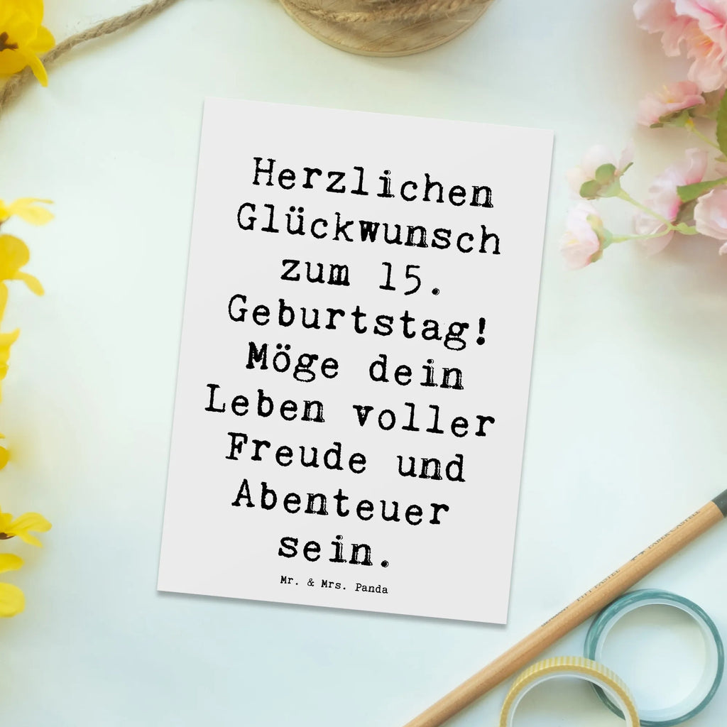 Postkarte Spruch 15. Geburtstag Glückwünsche Postkarte, Karte, Geschenkkarte, Grußkarte, Einladung, Ansichtskarte, Geburtstagskarte, Einladungskarte, Dankeskarte, Ansichtskarten, Einladung Geburtstag, Einladungskarten Geburtstag, Geburtstag, Geburtstagsgeschenk, Geschenk