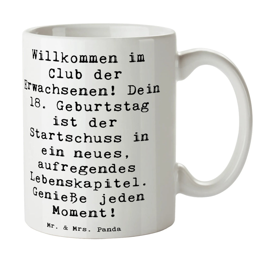 Tasse Spruch 18. Geburtstag Start Tasse, Kaffeetasse, Teetasse, Becher, Kaffeebecher, Teebecher, Keramiktasse, Porzellantasse, Büro Tasse, Geschenk Tasse, Tasse Sprüche, Tasse Motive, Kaffeetassen, Tasse bedrucken, Designer Tasse, Cappuccino Tassen, Schöne Teetassen, Geburtstag, Geburtstagsgeschenk, Geschenk