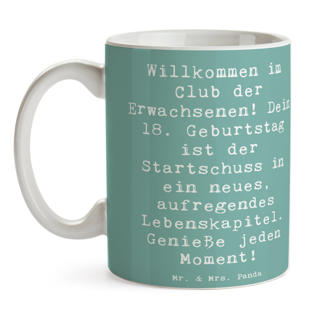 Tasse Spruch 18. Geburtstag Start Tasse, Kaffeetasse, Teetasse, Becher, Kaffeebecher, Teebecher, Keramiktasse, Porzellantasse, Büro Tasse, Geschenk Tasse, Tasse Sprüche, Tasse Motive, Kaffeetassen, Tasse bedrucken, Designer Tasse, Cappuccino Tassen, Schöne Teetassen, Geburtstag, Geburtstagsgeschenk, Geschenk