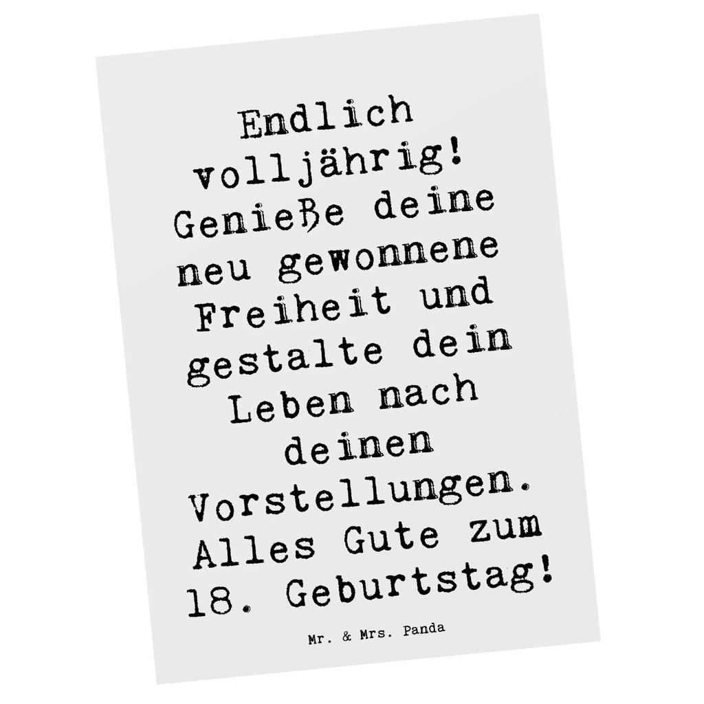 Postkarte Spruch 18. Geburtstag Freiheit Postkarte, Karte, Geschenkkarte, Grußkarte, Einladung, Ansichtskarte, Geburtstagskarte, Einladungskarte, Dankeskarte, Ansichtskarten, Einladung Geburtstag, Einladungskarten Geburtstag, Geburtstag, Geburtstagsgeschenk, Geschenk