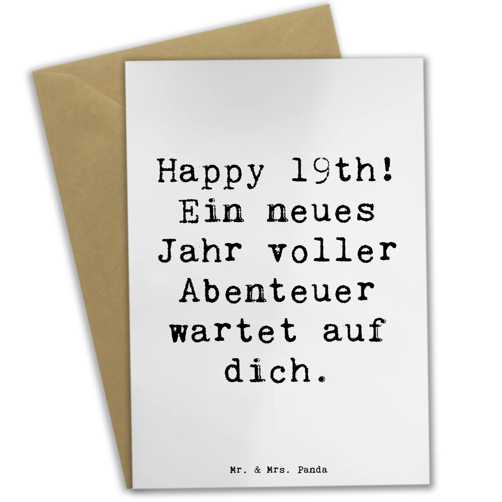 Grußkarte Spruch 19. Geburtstag Abenteuer Grußkarte, Klappkarte, Einladungskarte, Glückwunschkarte, Hochzeitskarte, Geburtstagskarte, Karte, Ansichtskarten, Geburtstag, Geburtstagsgeschenk, Geschenk