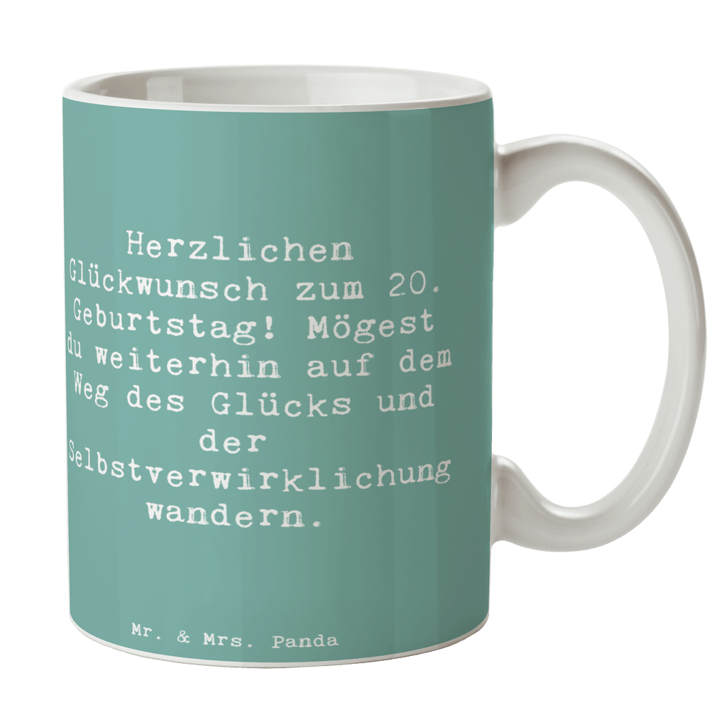 Tasse Spruch 20. Geburtstag Glückspfad Tasse, Kaffeetasse, Teetasse, Becher, Kaffeebecher, Teebecher, Keramiktasse, Porzellantasse, Büro Tasse, Geschenk Tasse, Tasse Sprüche, Tasse Motive, Kaffeetassen, Tasse bedrucken, Designer Tasse, Cappuccino Tassen, Schöne Teetassen, Geburtstag, Geburtstagsgeschenk, Geschenk