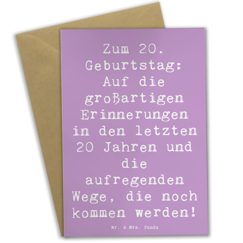 Grußkarte Spruch 20. Geburtstag Grußkarte, Klappkarte, Einladungskarte, Glückwunschkarte, Hochzeitskarte, Geburtstagskarte, Karte, Ansichtskarten, Geburtstag, Geburtstagsgeschenk, Geschenk