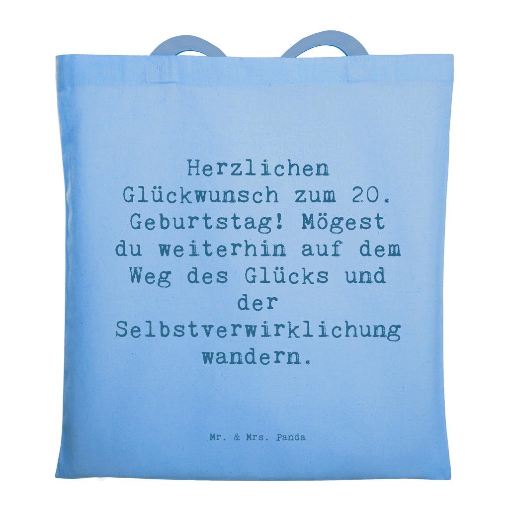 Tragetasche Spruch 20. Geburtstag Glückspfad Beuteltasche, Beutel, Einkaufstasche, Jutebeutel, Stoffbeutel, Tasche, Shopper, Umhängetasche, Strandtasche, Schultertasche, Stofftasche, Tragetasche, Badetasche, Jutetasche, Einkaufstüte, Laptoptasche, Geburtstag, Geburtstagsgeschenk, Geschenk