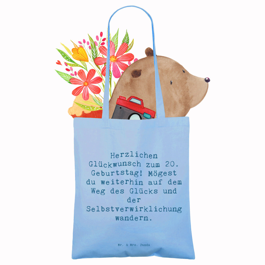 Tragetasche Spruch 20. Geburtstag Glückspfad Beuteltasche, Beutel, Einkaufstasche, Jutebeutel, Stoffbeutel, Tasche, Shopper, Umhängetasche, Strandtasche, Schultertasche, Stofftasche, Tragetasche, Badetasche, Jutetasche, Einkaufstüte, Laptoptasche, Geburtstag, Geburtstagsgeschenk, Geschenk