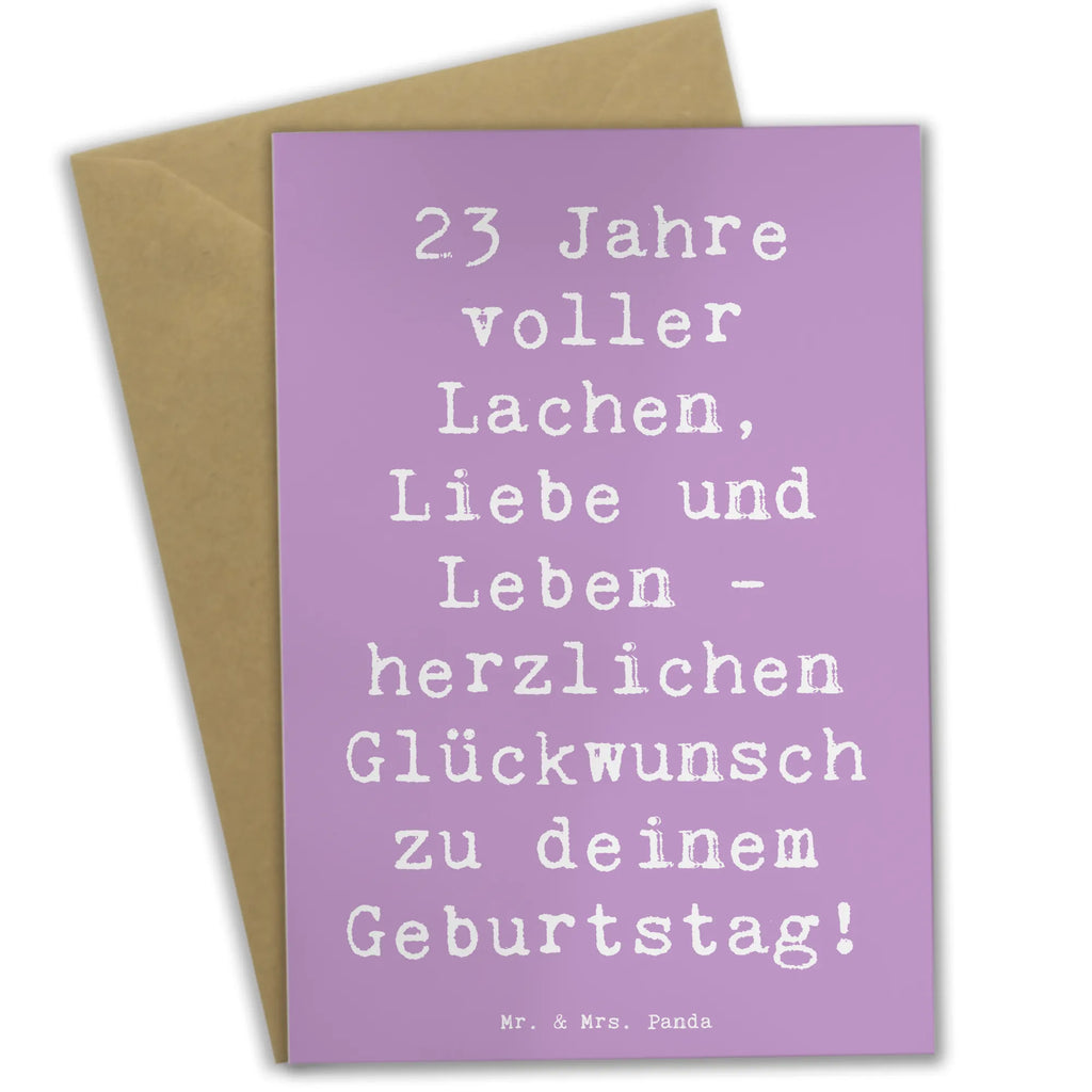 Grußkarte Spruch 23. Geburtstag Grußkarte, Klappkarte, Einladungskarte, Glückwunschkarte, Hochzeitskarte, Geburtstagskarte, Karte, Ansichtskarten, Geburtstag, Geburtstagsgeschenk, Geschenk