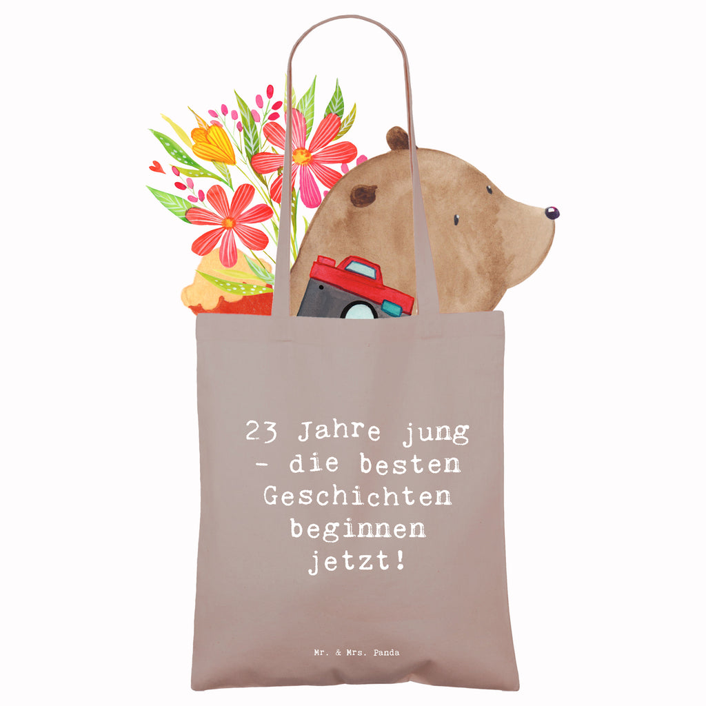 Tragetasche Spruch 23. Geburtstag Geschichten Beuteltasche, Beutel, Einkaufstasche, Jutebeutel, Stoffbeutel, Tasche, Shopper, Umhängetasche, Strandtasche, Schultertasche, Stofftasche, Tragetasche, Badetasche, Jutetasche, Einkaufstüte, Laptoptasche, Geburtstag, Geburtstagsgeschenk, Geschenk