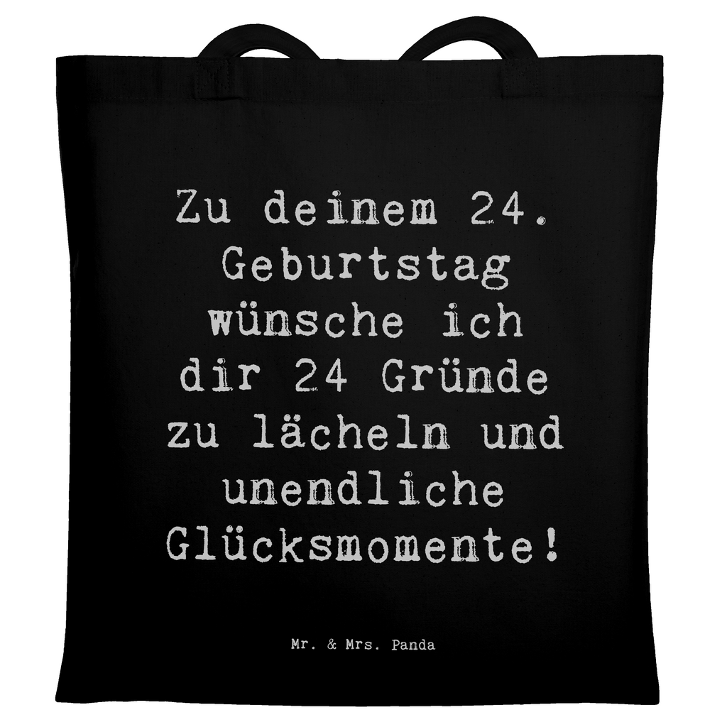 Tragetasche Spruch 24. Geburtstag Glück Beuteltasche, Beutel, Einkaufstasche, Jutebeutel, Stoffbeutel, Tasche, Shopper, Umhängetasche, Strandtasche, Schultertasche, Stofftasche, Tragetasche, Badetasche, Jutetasche, Einkaufstüte, Laptoptasche, Geburtstag, Geburtstagsgeschenk, Geschenk