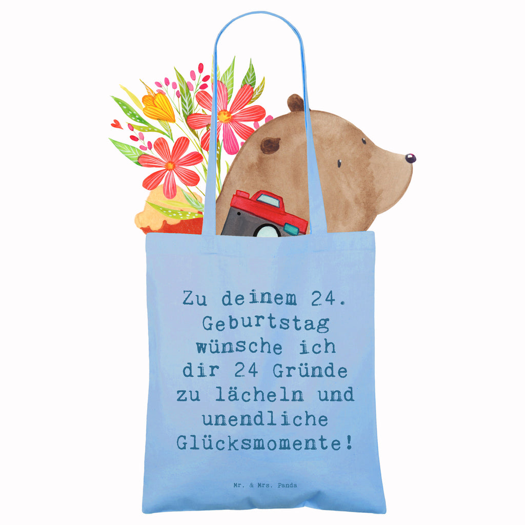 Tragetasche Spruch 24. Geburtstag Glück Beuteltasche, Beutel, Einkaufstasche, Jutebeutel, Stoffbeutel, Tasche, Shopper, Umhängetasche, Strandtasche, Schultertasche, Stofftasche, Tragetasche, Badetasche, Jutetasche, Einkaufstüte, Laptoptasche, Geburtstag, Geburtstagsgeschenk, Geschenk