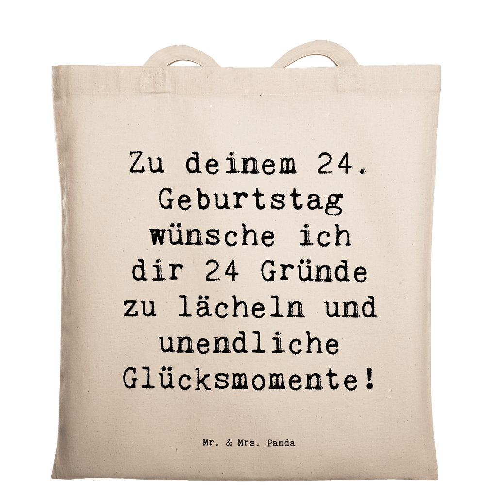 Tragetasche Spruch 24. Geburtstag Glück Beuteltasche, Beutel, Einkaufstasche, Jutebeutel, Stoffbeutel, Tasche, Shopper, Umhängetasche, Strandtasche, Schultertasche, Stofftasche, Tragetasche, Badetasche, Jutetasche, Einkaufstüte, Laptoptasche, Geburtstag, Geburtstagsgeschenk, Geschenk