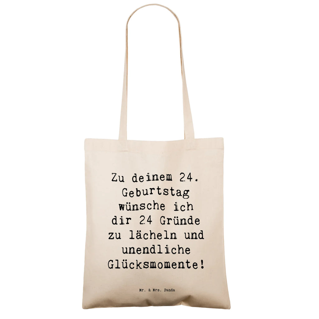 Tragetasche Spruch 24. Geburtstag Glück Beuteltasche, Beutel, Einkaufstasche, Jutebeutel, Stoffbeutel, Tasche, Shopper, Umhängetasche, Strandtasche, Schultertasche, Stofftasche, Tragetasche, Badetasche, Jutetasche, Einkaufstüte, Laptoptasche, Geburtstag, Geburtstagsgeschenk, Geschenk