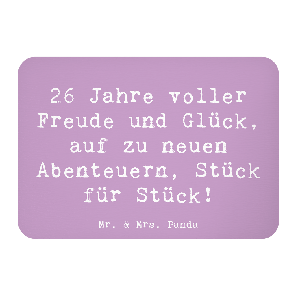 Magnet Spruch 26. Geburtstag Abenteuer Kühlschrankmagnet, Pinnwandmagnet, Souvenir Magnet, Motivmagnete, Dekomagnet, Whiteboard Magnet, Notiz Magnet, Kühlschrank Dekoration, Geburtstag, Geburtstagsgeschenk, Geschenk