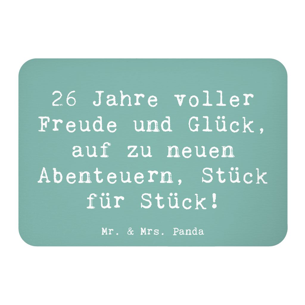 Magnet Spruch 26. Geburtstag Abenteuer Kühlschrankmagnet, Pinnwandmagnet, Souvenir Magnet, Motivmagnete, Dekomagnet, Whiteboard Magnet, Notiz Magnet, Kühlschrank Dekoration, Geburtstag, Geburtstagsgeschenk, Geschenk