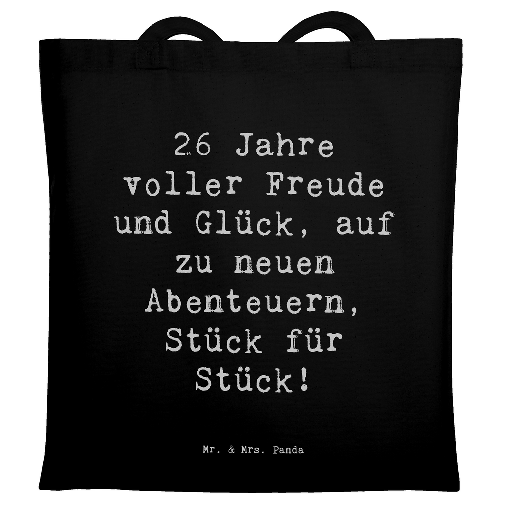 Tragetasche Spruch 26. Geburtstag Abenteuer Beuteltasche, Beutel, Einkaufstasche, Jutebeutel, Stoffbeutel, Tasche, Shopper, Umhängetasche, Strandtasche, Schultertasche, Stofftasche, Tragetasche, Badetasche, Jutetasche, Einkaufstüte, Laptoptasche, Geburtstag, Geburtstagsgeschenk, Geschenk