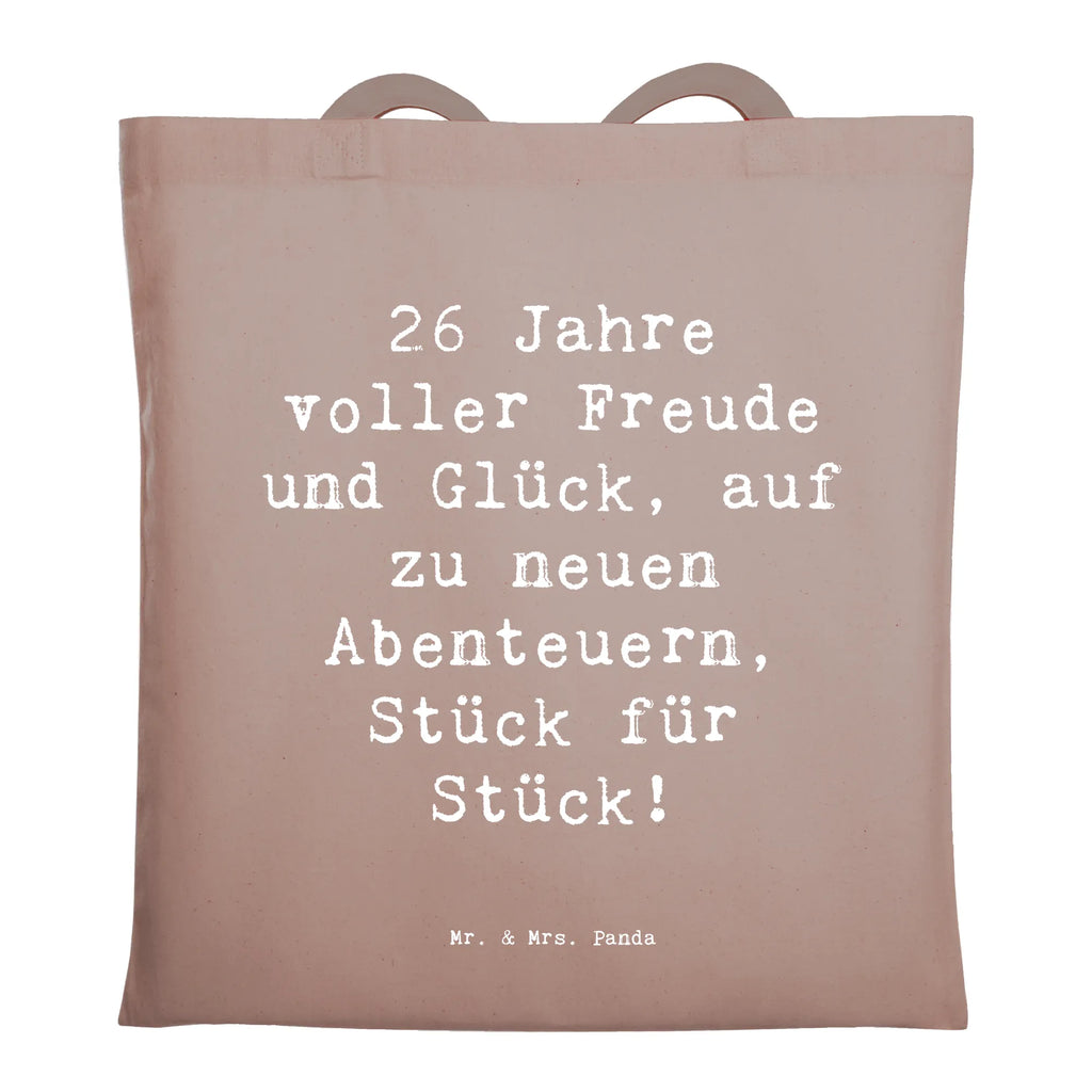 Tragetasche Spruch 26. Geburtstag Abenteuer Beuteltasche, Beutel, Einkaufstasche, Jutebeutel, Stoffbeutel, Tasche, Shopper, Umhängetasche, Strandtasche, Schultertasche, Stofftasche, Tragetasche, Badetasche, Jutetasche, Einkaufstüte, Laptoptasche, Geburtstag, Geburtstagsgeschenk, Geschenk