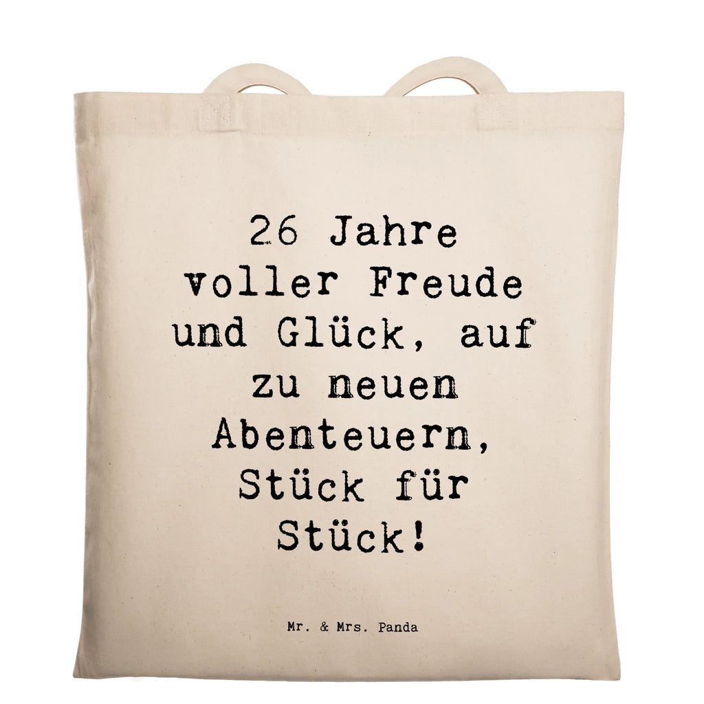 Tragetasche Spruch 26. Geburtstag Abenteuer Beuteltasche, Beutel, Einkaufstasche, Jutebeutel, Stoffbeutel, Tasche, Shopper, Umhängetasche, Strandtasche, Schultertasche, Stofftasche, Tragetasche, Badetasche, Jutetasche, Einkaufstüte, Laptoptasche, Geburtstag, Geburtstagsgeschenk, Geschenk