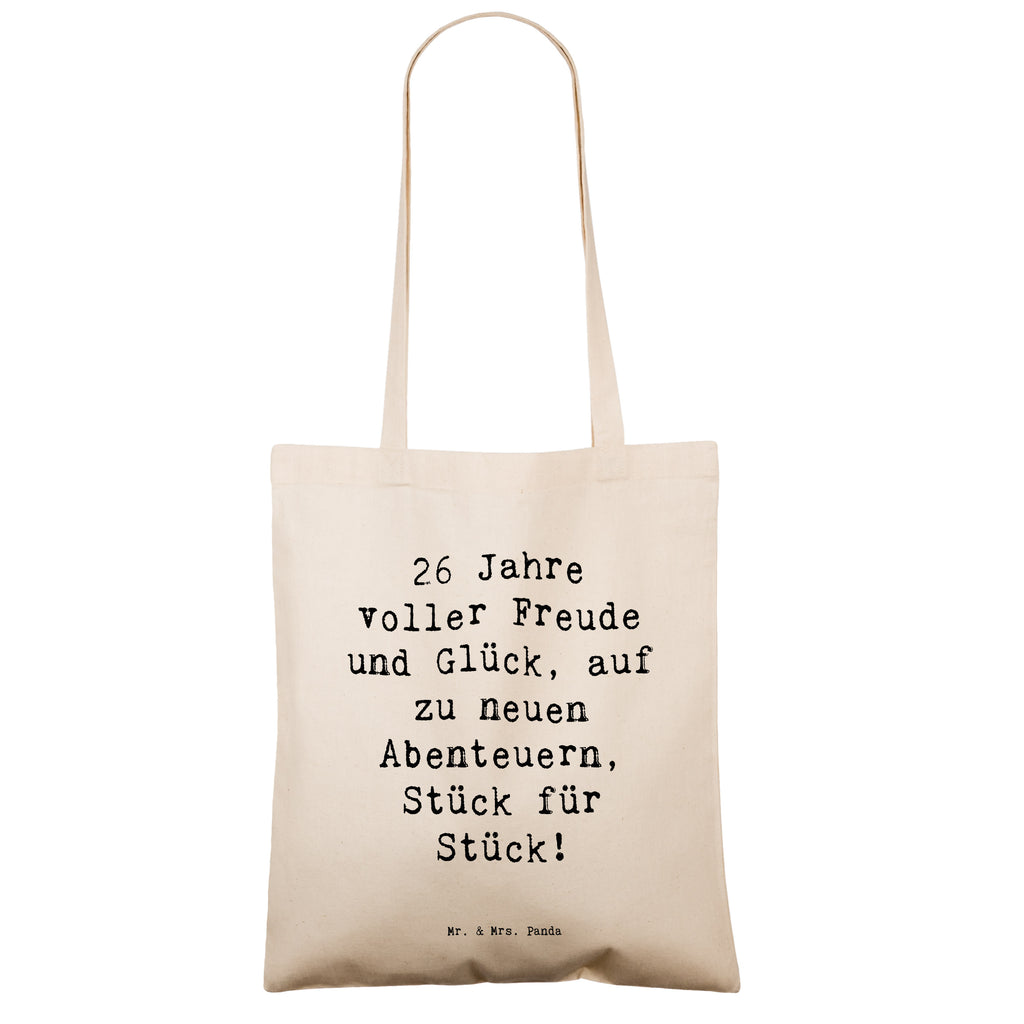 Tragetasche Spruch 26. Geburtstag Abenteuer Beuteltasche, Beutel, Einkaufstasche, Jutebeutel, Stoffbeutel, Tasche, Shopper, Umhängetasche, Strandtasche, Schultertasche, Stofftasche, Tragetasche, Badetasche, Jutetasche, Einkaufstüte, Laptoptasche, Geburtstag, Geburtstagsgeschenk, Geschenk