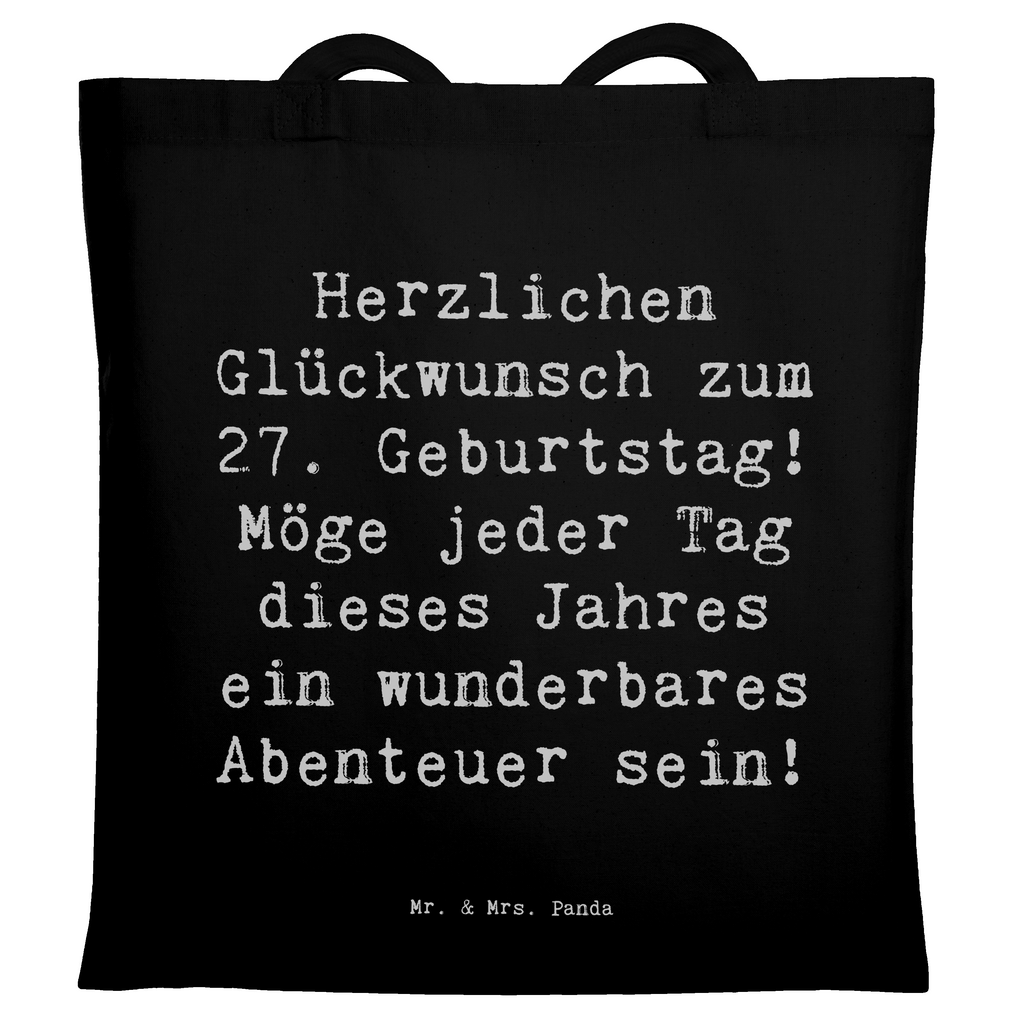 Tragetasche Spruch 27. Geburtstag Abenteuer Beuteltasche, Beutel, Einkaufstasche, Jutebeutel, Stoffbeutel, Tasche, Shopper, Umhängetasche, Strandtasche, Schultertasche, Stofftasche, Tragetasche, Badetasche, Jutetasche, Einkaufstüte, Laptoptasche, Geburtstag, Geburtstagsgeschenk, Geschenk