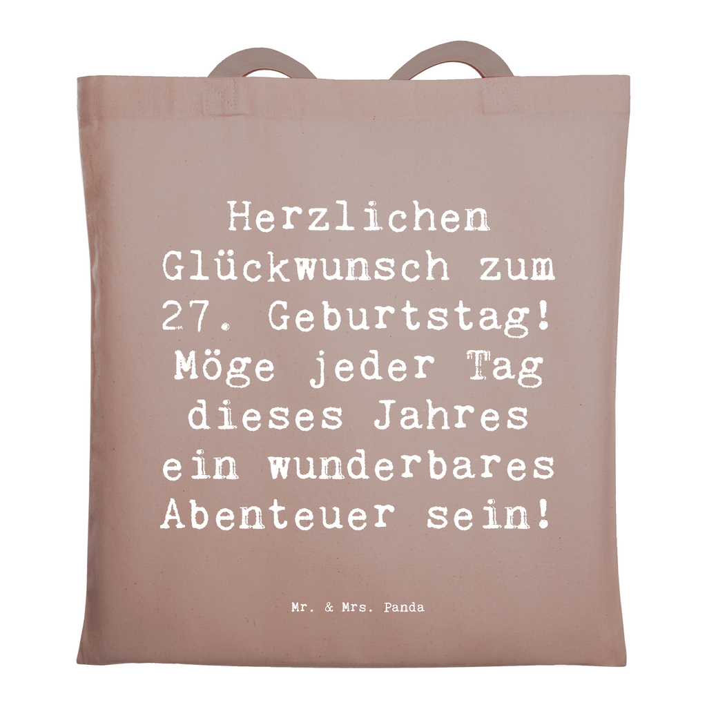 Tragetasche Spruch 27. Geburtstag Abenteuer Beuteltasche, Beutel, Einkaufstasche, Jutebeutel, Stoffbeutel, Tasche, Shopper, Umhängetasche, Strandtasche, Schultertasche, Stofftasche, Tragetasche, Badetasche, Jutetasche, Einkaufstüte, Laptoptasche, Geburtstag, Geburtstagsgeschenk, Geschenk