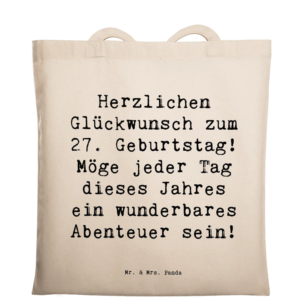 Tragetasche Spruch 27. Geburtstag Abenteuer Beuteltasche, Beutel, Einkaufstasche, Jutebeutel, Stoffbeutel, Tasche, Shopper, Umhängetasche, Strandtasche, Schultertasche, Stofftasche, Tragetasche, Badetasche, Jutetasche, Einkaufstüte, Laptoptasche, Geburtstag, Geburtstagsgeschenk, Geschenk