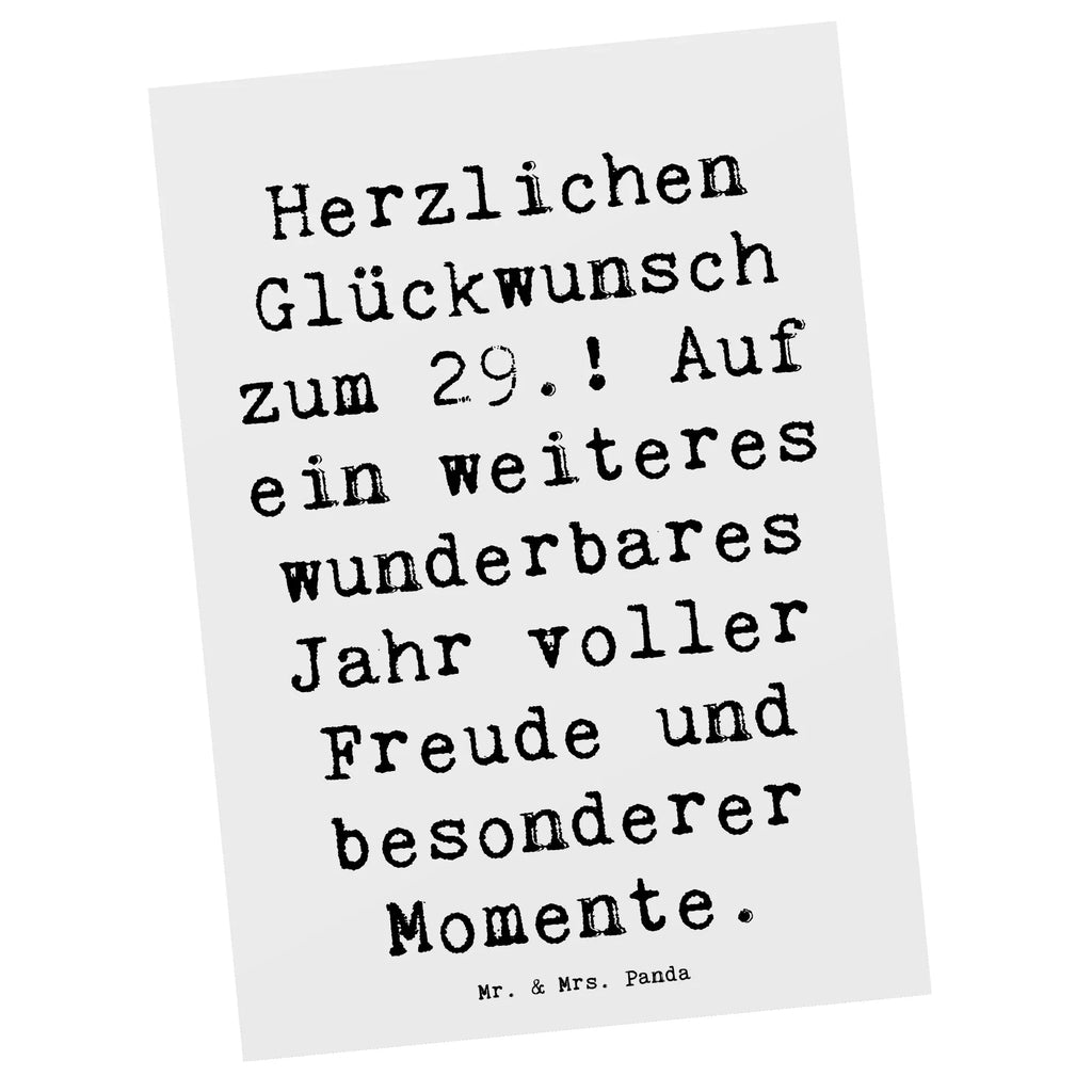 Postkarte Spruch 29. Geburtstag Postkarte, Karte, Geschenkkarte, Grußkarte, Einladung, Ansichtskarte, Geburtstagskarte, Einladungskarte, Dankeskarte, Ansichtskarten, Einladung Geburtstag, Einladungskarten Geburtstag, Geburtstag, Geburtstagsgeschenk, Geschenk