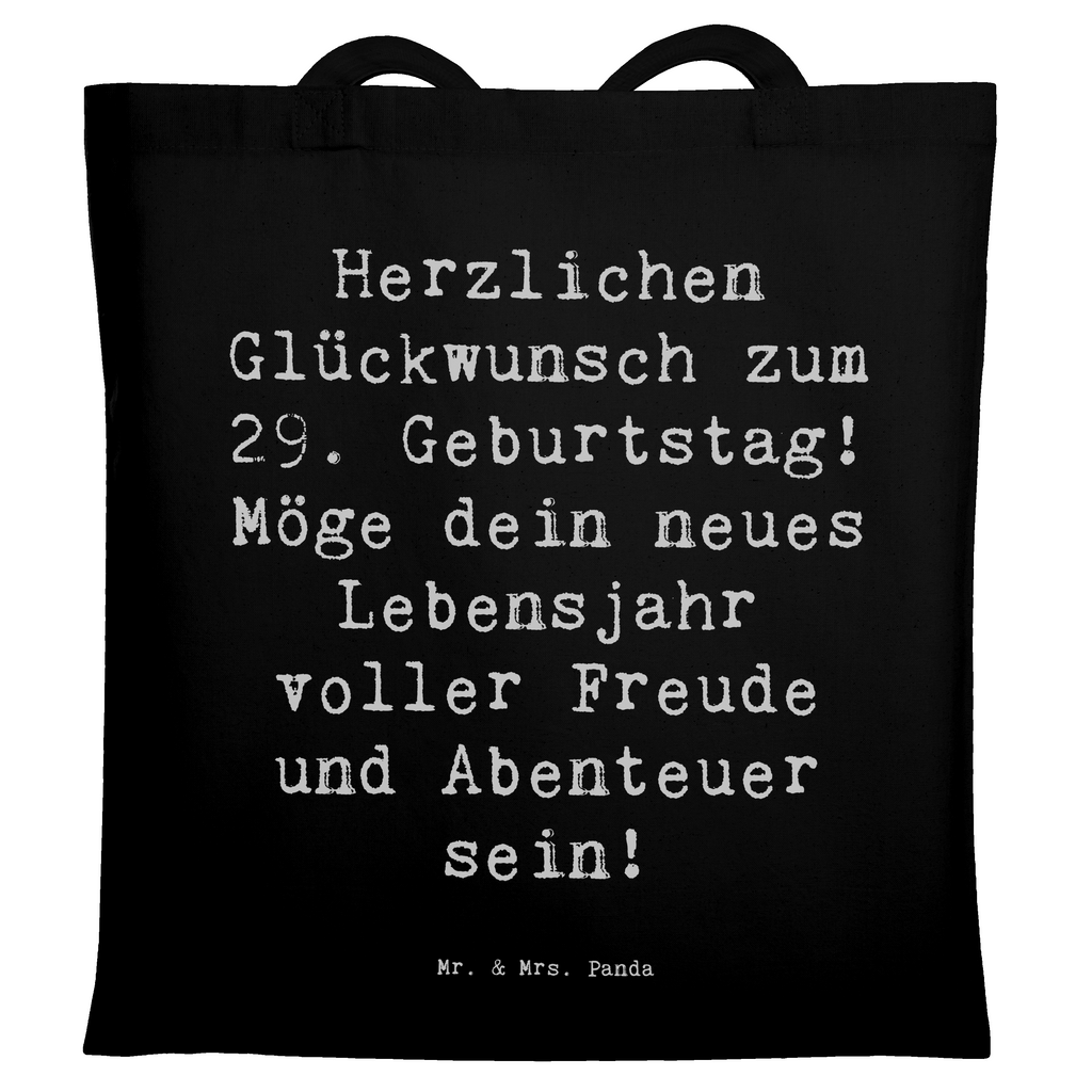 Tragetasche Spruch 29. Geburtstag Glückwunsch Beuteltasche, Beutel, Einkaufstasche, Jutebeutel, Stoffbeutel, Tasche, Shopper, Umhängetasche, Strandtasche, Schultertasche, Stofftasche, Tragetasche, Badetasche, Jutetasche, Einkaufstüte, Laptoptasche, Geburtstag, Geburtstagsgeschenk, Geschenk