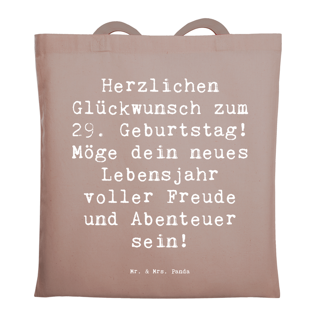 Tragetasche Spruch 29. Geburtstag Glückwunsch Beuteltasche, Beutel, Einkaufstasche, Jutebeutel, Stoffbeutel, Tasche, Shopper, Umhängetasche, Strandtasche, Schultertasche, Stofftasche, Tragetasche, Badetasche, Jutetasche, Einkaufstüte, Laptoptasche, Geburtstag, Geburtstagsgeschenk, Geschenk