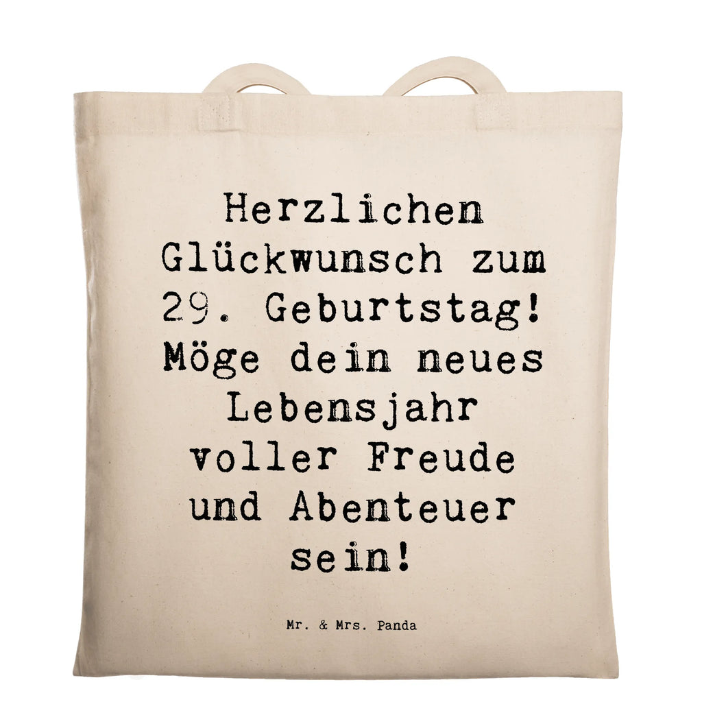 Tragetasche Spruch 29. Geburtstag Glückwunsch Beuteltasche, Beutel, Einkaufstasche, Jutebeutel, Stoffbeutel, Tasche, Shopper, Umhängetasche, Strandtasche, Schultertasche, Stofftasche, Tragetasche, Badetasche, Jutetasche, Einkaufstüte, Laptoptasche, Geburtstag, Geburtstagsgeschenk, Geschenk