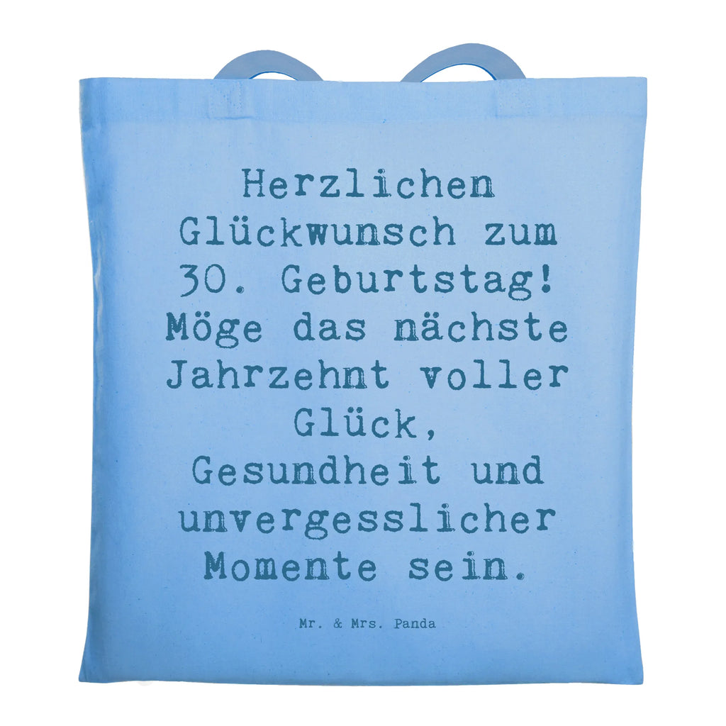 Tragetasche Spruch 30. Geburtstag Feier Beuteltasche, Beutel, Einkaufstasche, Jutebeutel, Stoffbeutel, Tasche, Shopper, Umhängetasche, Strandtasche, Schultertasche, Stofftasche, Tragetasche, Badetasche, Jutetasche, Einkaufstüte, Laptoptasche, Geburtstag, Geburtstagsgeschenk, Geschenk