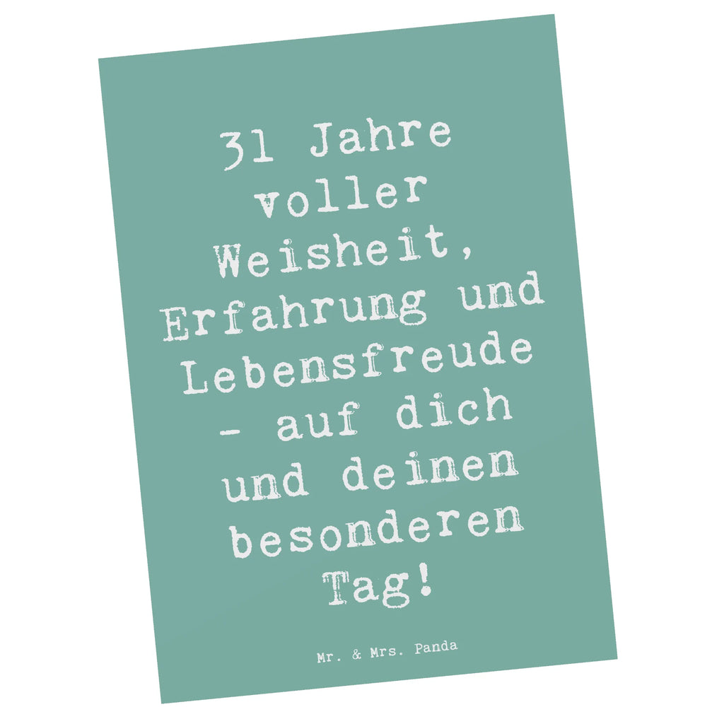 Postkarte Spruch 31. Geburtstag Weisheit Postkarte, Karte, Geschenkkarte, Grußkarte, Einladung, Ansichtskarte, Geburtstagskarte, Einladungskarte, Dankeskarte, Ansichtskarten, Einladung Geburtstag, Einladungskarten Geburtstag, Geburtstag, Geburtstagsgeschenk, Geschenk