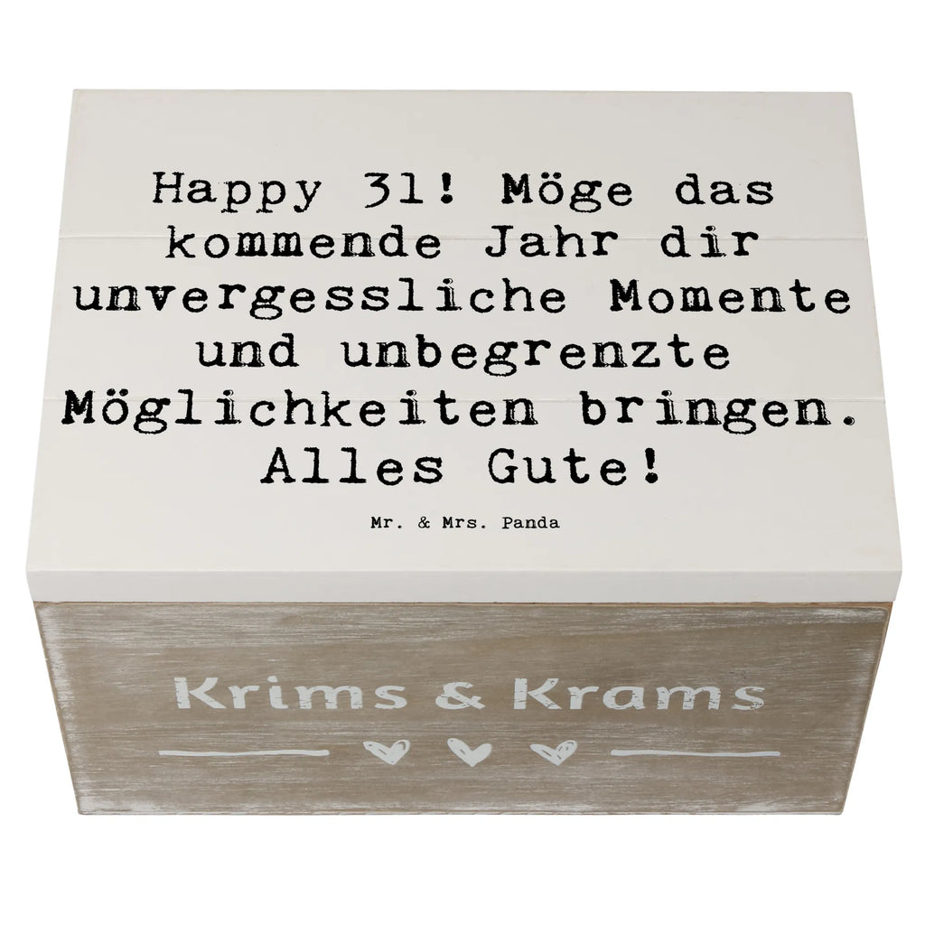 Holzkiste Spruch 31. Geburtstag Holzkiste, Kiste, Schatzkiste, Truhe, Schatulle, XXL, Erinnerungsbox, Erinnerungskiste, Dekokiste, Aufbewahrungsbox, Geschenkbox, Geschenkdose, Geburtstag, Geburtstagsgeschenk, Geschenk