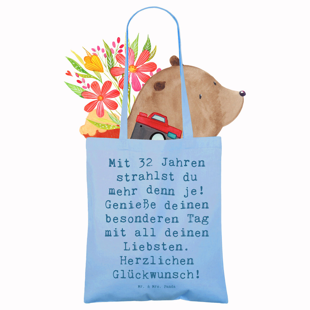 Tragetasche Spruch 32. Geburtstag Beuteltasche, Beutel, Einkaufstasche, Jutebeutel, Stoffbeutel, Tasche, Shopper, Umhängetasche, Strandtasche, Schultertasche, Stofftasche, Tragetasche, Badetasche, Jutetasche, Einkaufstüte, Laptoptasche, Geburtstag, Geburtstagsgeschenk, Geschenk