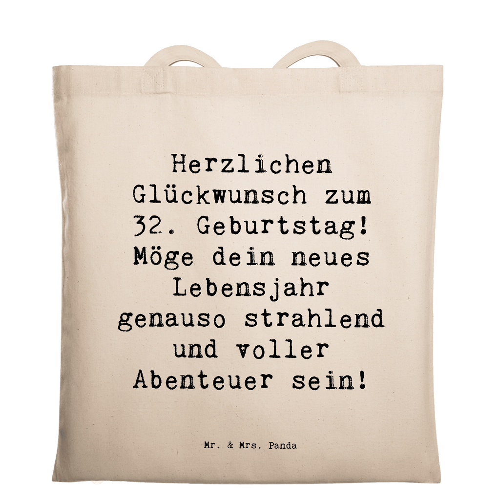 Tragetasche Spruch 32. Geburtstag Abenteuer Beuteltasche, Beutel, Einkaufstasche, Jutebeutel, Stoffbeutel, Tasche, Shopper, Umhängetasche, Strandtasche, Schultertasche, Stofftasche, Tragetasche, Badetasche, Jutetasche, Einkaufstüte, Laptoptasche, Geburtstag, Geburtstagsgeschenk, Geschenk