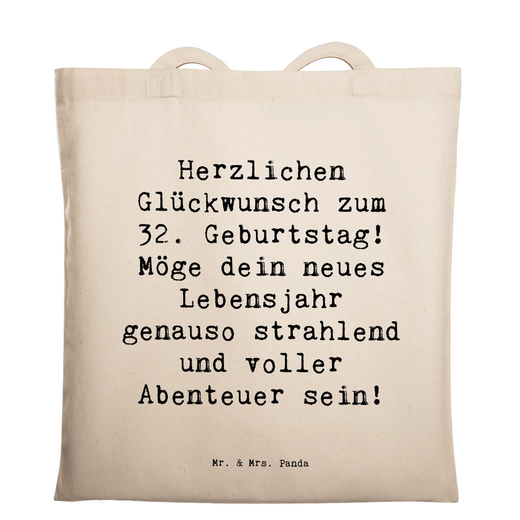 Tragetasche Spruch 32. Geburtstag Abenteuer Beuteltasche, Beutel, Einkaufstasche, Jutebeutel, Stoffbeutel, Tasche, Shopper, Umhängetasche, Strandtasche, Schultertasche, Stofftasche, Tragetasche, Badetasche, Jutetasche, Einkaufstüte, Laptoptasche, Geburtstag, Geburtstagsgeschenk, Geschenk