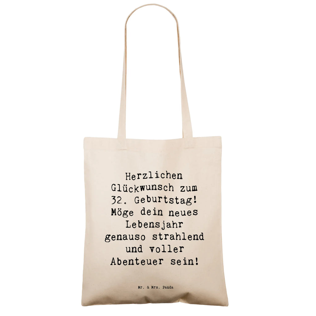 Tragetasche Spruch 32. Geburtstag Abenteuer Beuteltasche, Beutel, Einkaufstasche, Jutebeutel, Stoffbeutel, Tasche, Shopper, Umhängetasche, Strandtasche, Schultertasche, Stofftasche, Tragetasche, Badetasche, Jutetasche, Einkaufstüte, Laptoptasche, Geburtstag, Geburtstagsgeschenk, Geschenk