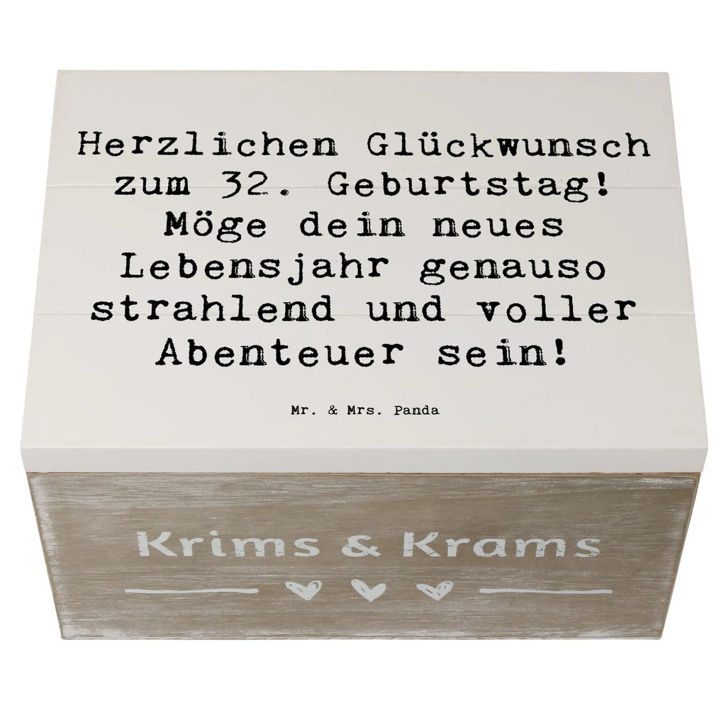 Holzkiste Spruch 32. Geburtstag Abenteuer Holzkiste, Kiste, Schatzkiste, Truhe, Schatulle, XXL, Erinnerungsbox, Erinnerungskiste, Dekokiste, Aufbewahrungsbox, Geschenkbox, Geschenkdose, Geburtstag, Geburtstagsgeschenk, Geschenk