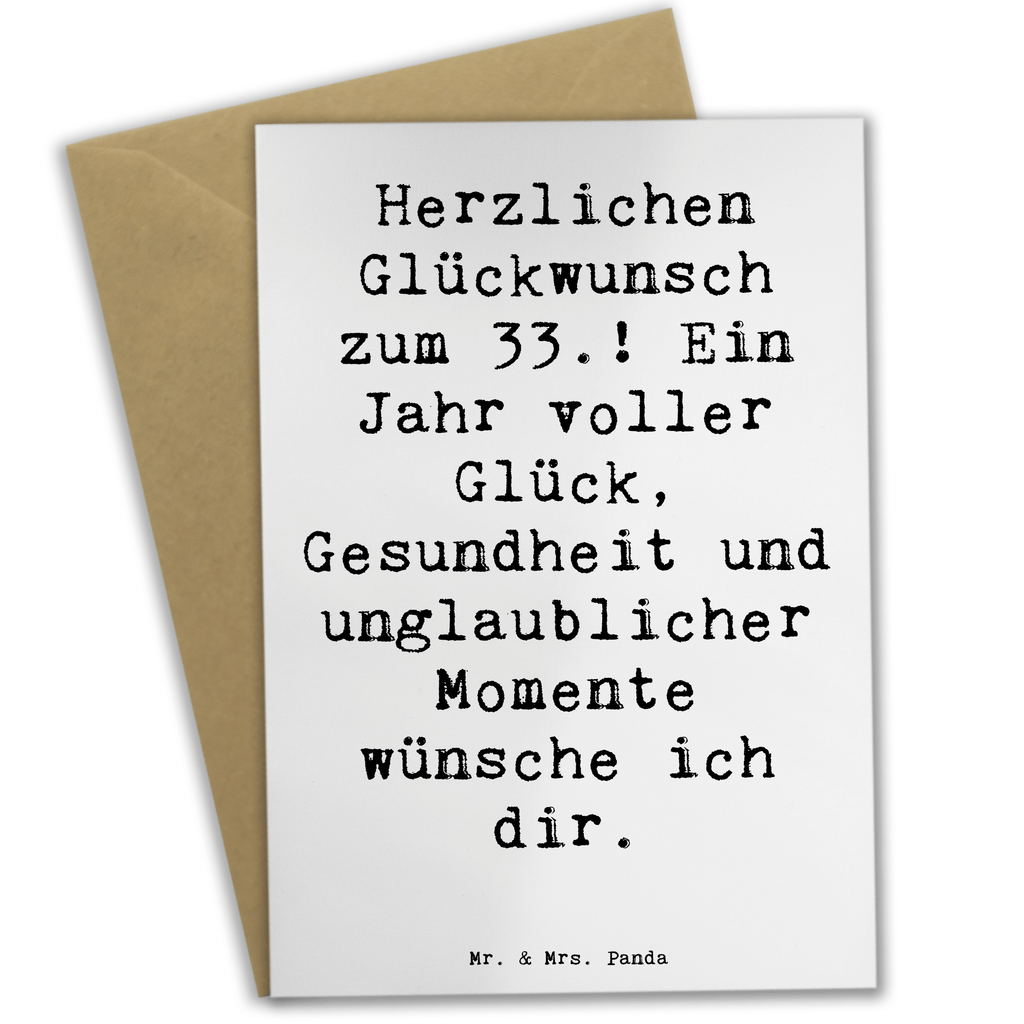 Grußkarte Spruch 33. Geburtstag Wünsche Grußkarte, Klappkarte, Einladungskarte, Glückwunschkarte, Hochzeitskarte, Geburtstagskarte, Karte, Ansichtskarten, Geburtstag, Geburtstagsgeschenk, Geschenk