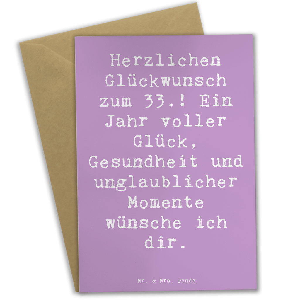 Grußkarte Spruch 33. Geburtstag Wünsche Grußkarte, Klappkarte, Einladungskarte, Glückwunschkarte, Hochzeitskarte, Geburtstagskarte, Karte, Ansichtskarten, Geburtstag, Geburtstagsgeschenk, Geschenk