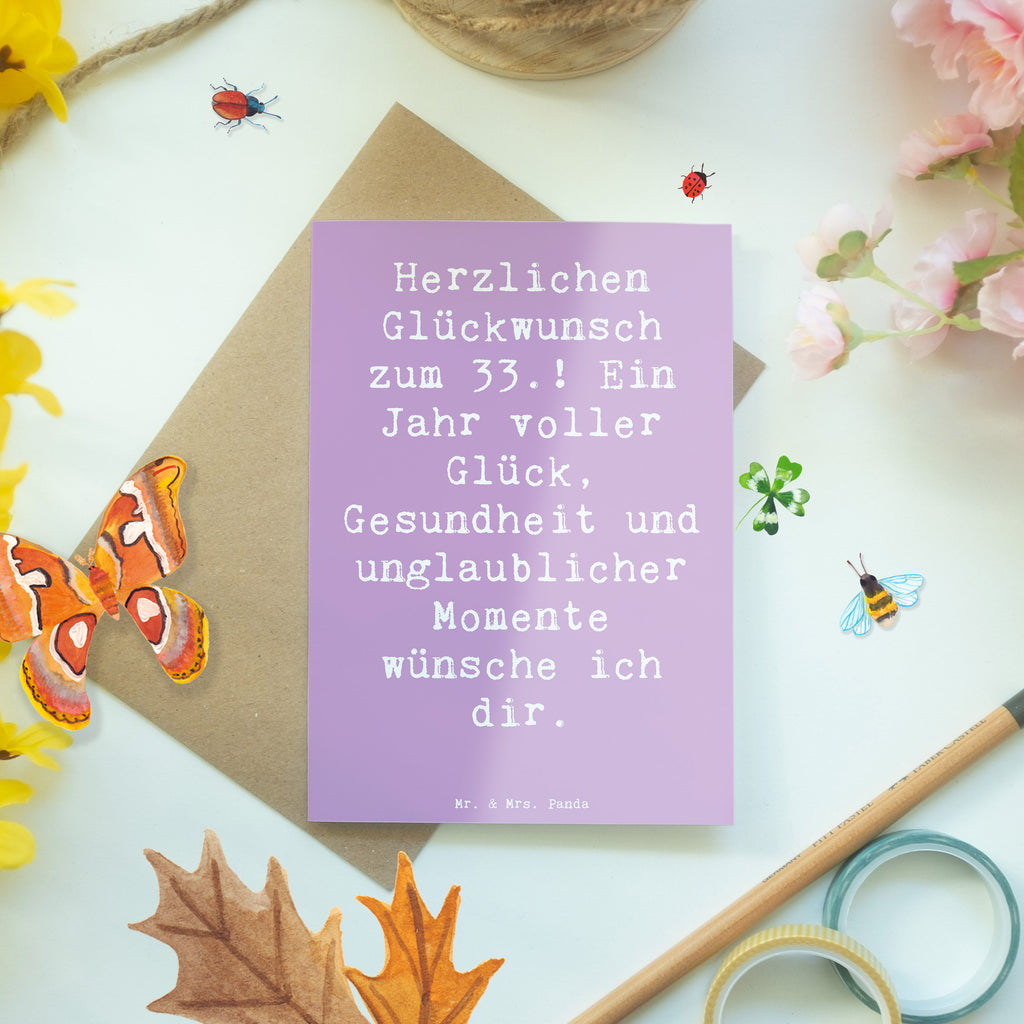 Grußkarte Spruch 33. Geburtstag Wünsche Grußkarte, Klappkarte, Einladungskarte, Glückwunschkarte, Hochzeitskarte, Geburtstagskarte, Karte, Ansichtskarten, Geburtstag, Geburtstagsgeschenk, Geschenk