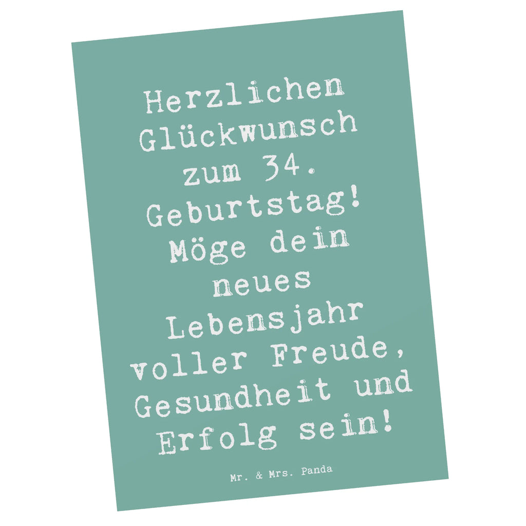 Postkarte Spruch 34. Geburtstag Postkarte, Karte, Geschenkkarte, Grußkarte, Einladung, Ansichtskarte, Geburtstagskarte, Einladungskarte, Dankeskarte, Ansichtskarten, Einladung Geburtstag, Einladungskarten Geburtstag, Geburtstag, Geburtstagsgeschenk, Geschenk