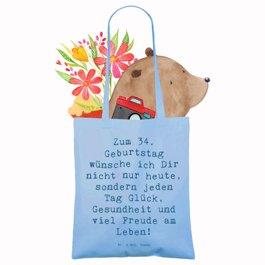 Tragetasche Spruch 34. Geburtstag Beuteltasche, Beutel, Einkaufstasche, Jutebeutel, Stoffbeutel, Tasche, Shopper, Umhängetasche, Strandtasche, Schultertasche, Stofftasche, Tragetasche, Badetasche, Jutetasche, Einkaufstüte, Laptoptasche, Geburtstag, Geburtstagsgeschenk, Geschenk