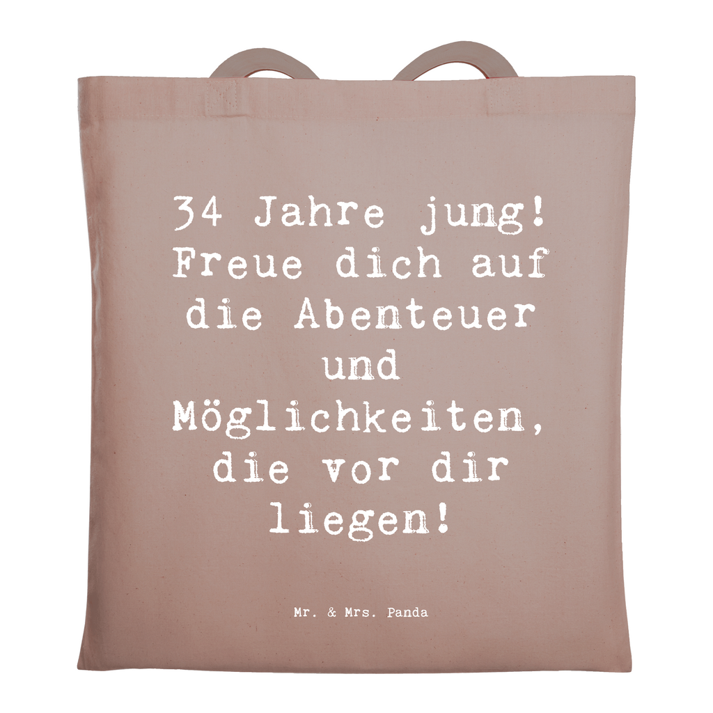 Tragetasche Spruch 34. Geburtstag Beuteltasche, Beutel, Einkaufstasche, Jutebeutel, Stoffbeutel, Tasche, Shopper, Umhängetasche, Strandtasche, Schultertasche, Stofftasche, Tragetasche, Badetasche, Jutetasche, Einkaufstüte, Laptoptasche, Geburtstag, Geburtstagsgeschenk, Geschenk