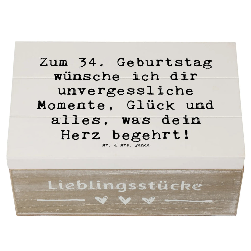 Holzkiste Spruch 34. Geburtstag Glückwünsche Holzkiste, Kiste, Schatzkiste, Truhe, Schatulle, XXL, Erinnerungsbox, Erinnerungskiste, Dekokiste, Aufbewahrungsbox, Geschenkbox, Geschenkdose, Geburtstag, Geburtstagsgeschenk, Geschenk