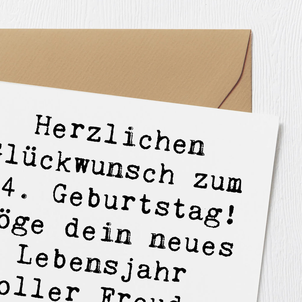 Deluxe Karte Spruch 34. Geburtstag Karte, Grußkarte, Klappkarte, Einladungskarte, Glückwunschkarte, Hochzeitskarte, Geburtstagskarte, Hochwertige Grußkarte, Hochwertige Klappkarte, Geburtstag, Geburtstagsgeschenk, Geschenk