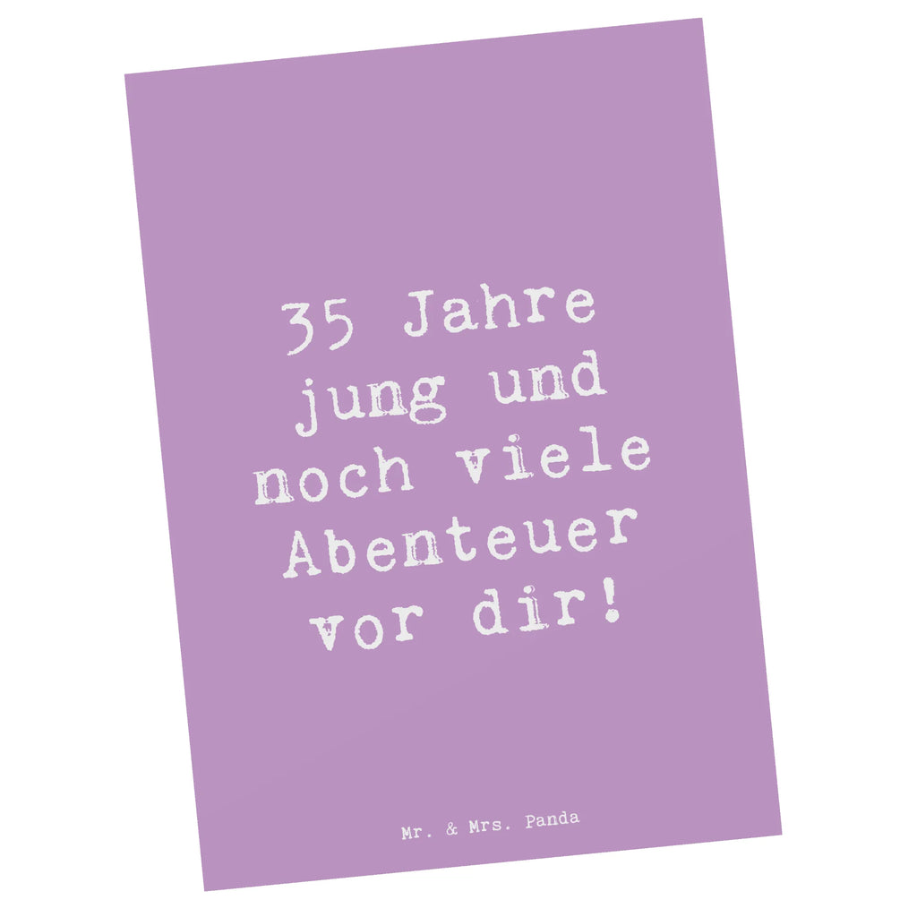 Postkarte Spruch 35. Geburtstag Abenteuer Postkarte, Karte, Geschenkkarte, Grußkarte, Einladung, Ansichtskarte, Geburtstagskarte, Einladungskarte, Dankeskarte, Ansichtskarten, Einladung Geburtstag, Einladungskarten Geburtstag, Geburtstag, Geburtstagsgeschenk, Geschenk