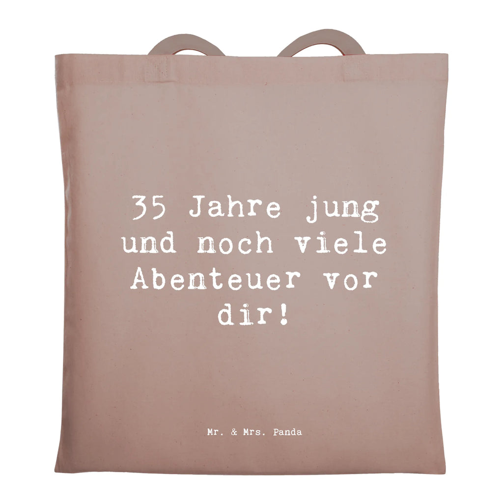 Tragetasche Spruch 35. Geburtstag Abenteuer Beuteltasche, Beutel, Einkaufstasche, Jutebeutel, Stoffbeutel, Tasche, Shopper, Umhängetasche, Strandtasche, Schultertasche, Stofftasche, Tragetasche, Badetasche, Jutetasche, Einkaufstüte, Laptoptasche, Geburtstag, Geburtstagsgeschenk, Geschenk